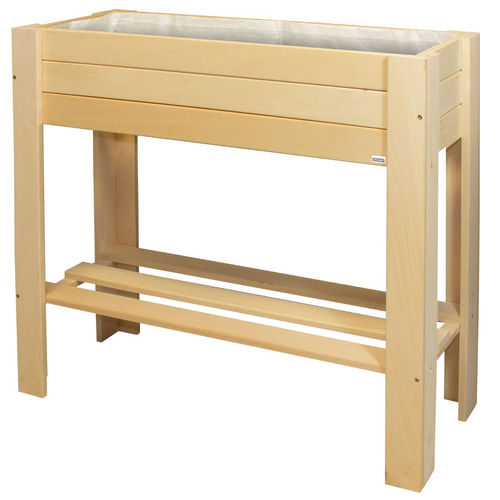 Rechteckiges Hochbeet GreenBOX light natur für Balkon und Terrasse
